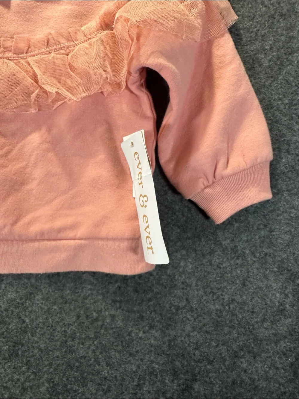 Ever & Ever Girls' Pink Ruffle Sweatshirt